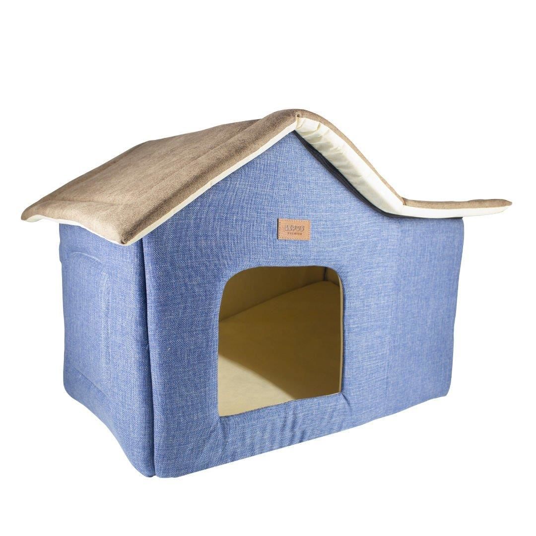 Lepus Cabin Kulübe Yatak Mavi 55x35x45cm
