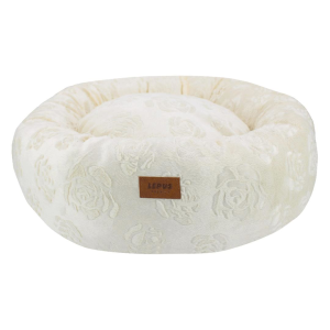 Lepus Luxe Donut Kedi ve Köpek Yatağı Krem 60cm