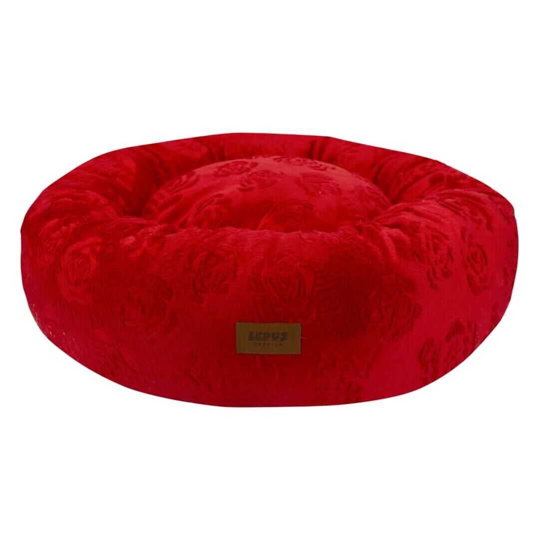 Lepus Luxe Donut Kedi ve Köpek Yatağı Kırmızı 60cm