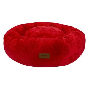 Lepus Luxe Donut Kedi ve Köpek Yatağı Kırmızı 60cm