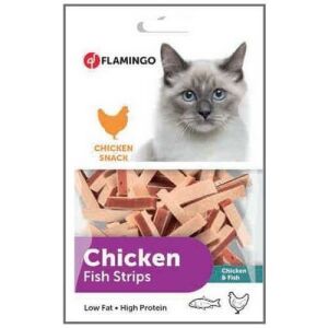 Flamingo Chicken Fish Strips Tavuk ve Balık Etli Kedi Ödülü 85g