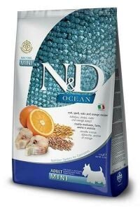 N&D Ocean Düşük Tahıllı Balık Portakal Mini Yetişkin Köpek Maması 2.5kg