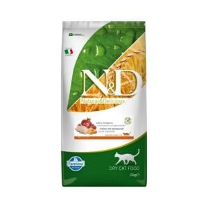ND Balkabaklı Bıldırcınlı ve Narlı Tahılsız Kısırlaştırılmış Kedi Maması 10kg