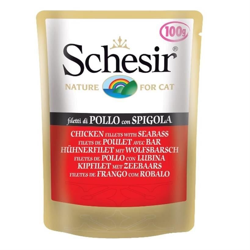 SCHESIR POUCH TAVUK VE LEVREK CAT 100GR