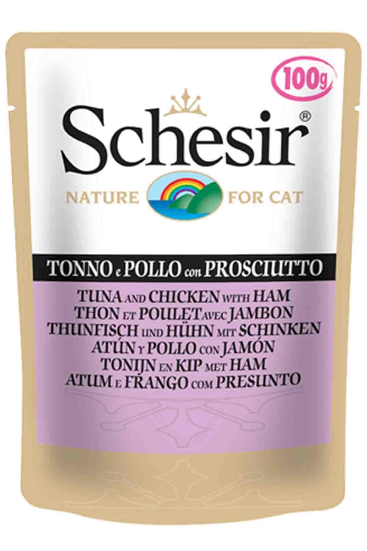 SCHESIR POUCH TON TAVUK VE JAMBON CAT 100GR