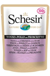 SCHESIR POUCH TON TAVUK VE JAMBON CAT 100GR