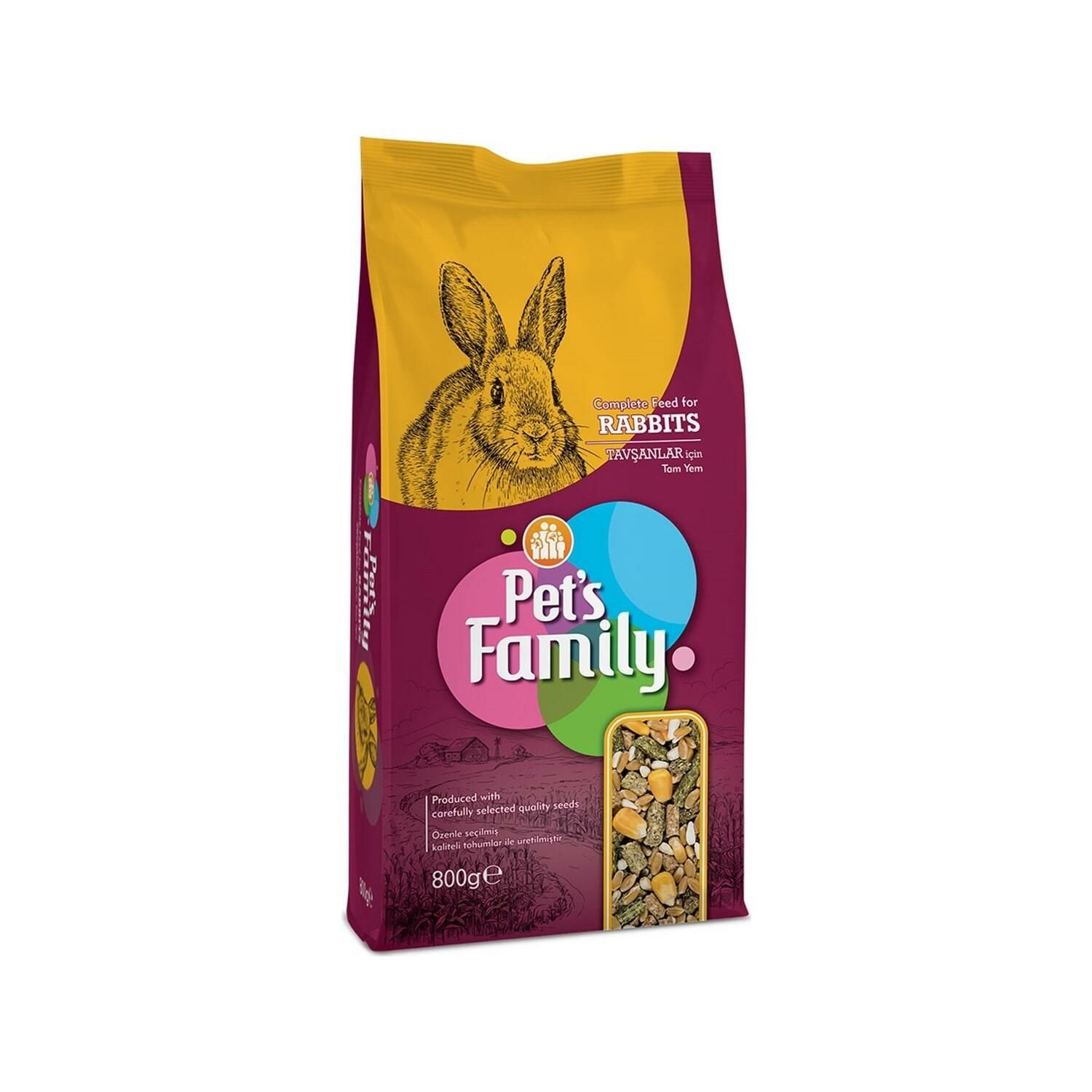 PETS FAMİLY TAVŞAN YEMİ 800 G