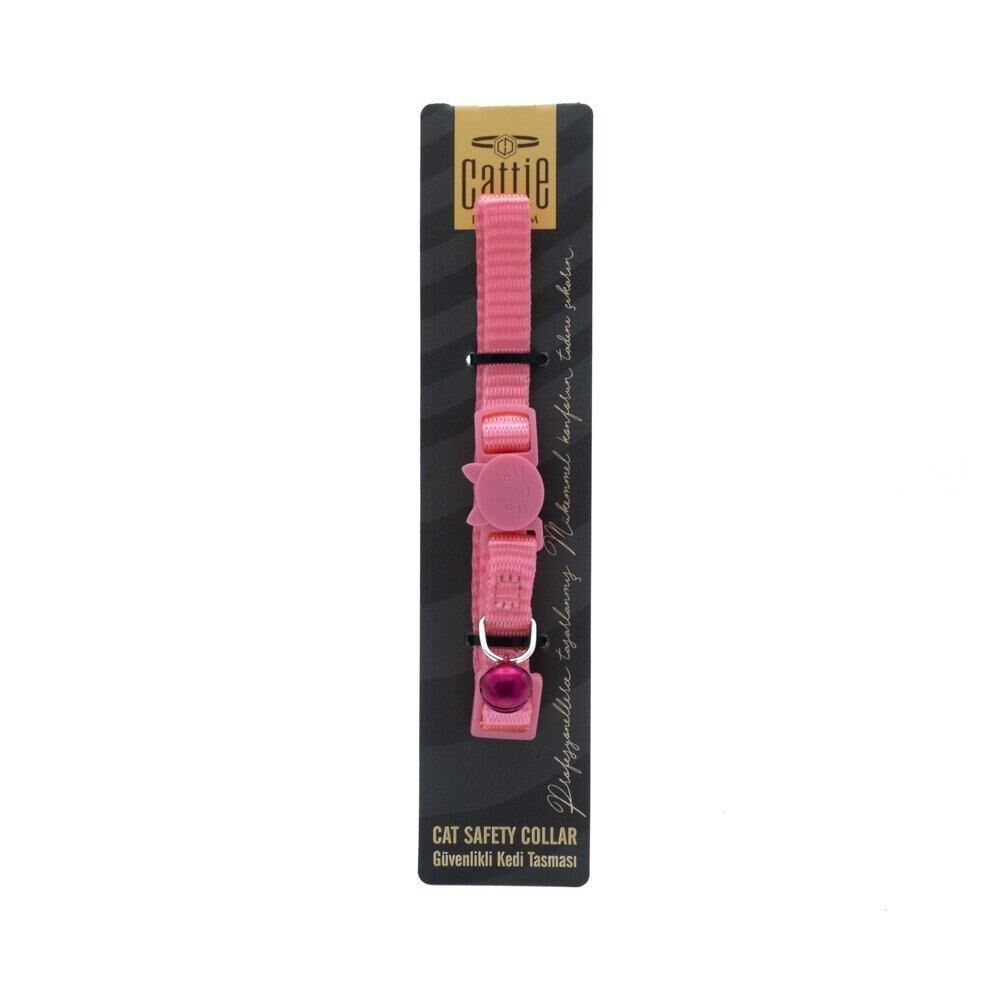 CATTİE GÜVENLİK TOKALI KEDİ BOYUN TASMASI PEMBE 1X15-25CM