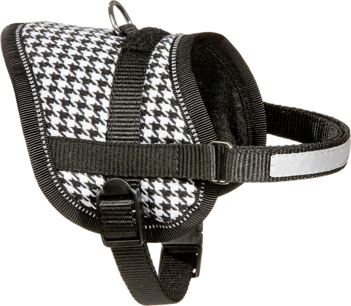 Flamingo Eeny Meeny Köpek Göğüs Tasması M Siyah&Beyaz (36-46cm)