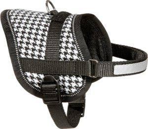 Flamingo Eeny Meeny Köpek Göğüs Tasması M Siyah&Beyaz (36-46cm)