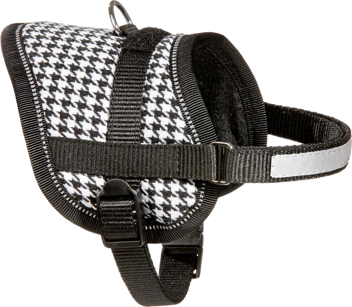 Flamingo Eeny Meeny Köpek Göğüs Tasması XS Siyah&Beyaz (26-35cm)