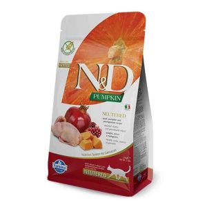 N&D Pumpkin Balkabaklı Bıldırcınlı Narlı Kısır Kedi Maması 1.5kg