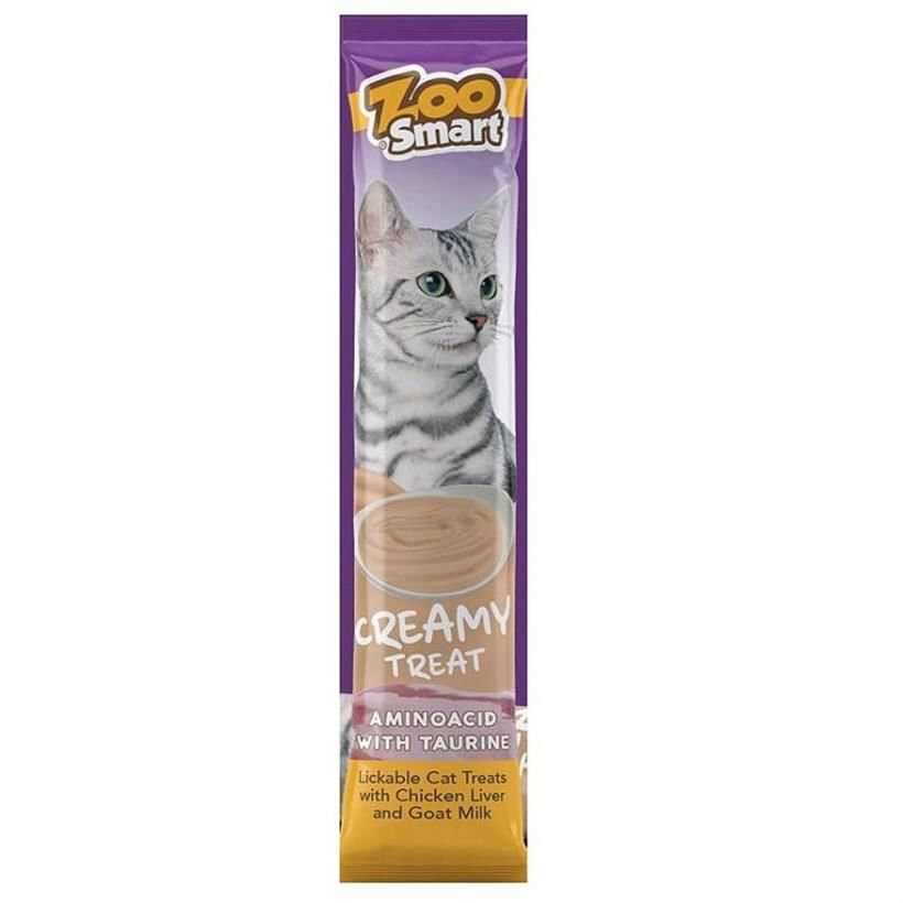 ZooSmart Creamy Treat Tavuk Ciğerli Kedi Ödülü 4x15gr