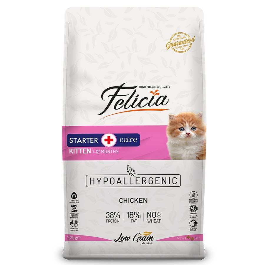 Felicia Az Tahıllı HypoAllergenic Tavuklu Yavru Kedi Maması 12kg