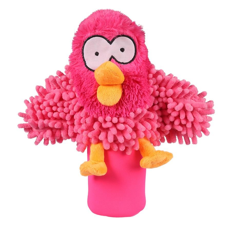 Coockoo Köpek Pembe Peluş Kaplı Pet Şişeli Oyuncak 27cm