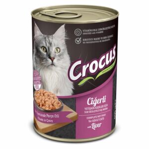 Crocus Ciğerli Yetişkin Kedi Yaş Mama 400gr