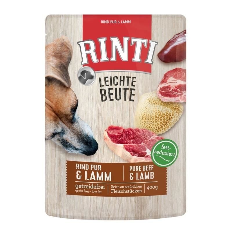 Rinti LB Dana ve Kuzu Etli Tahılsız Yaş Köpek Maması 400gr