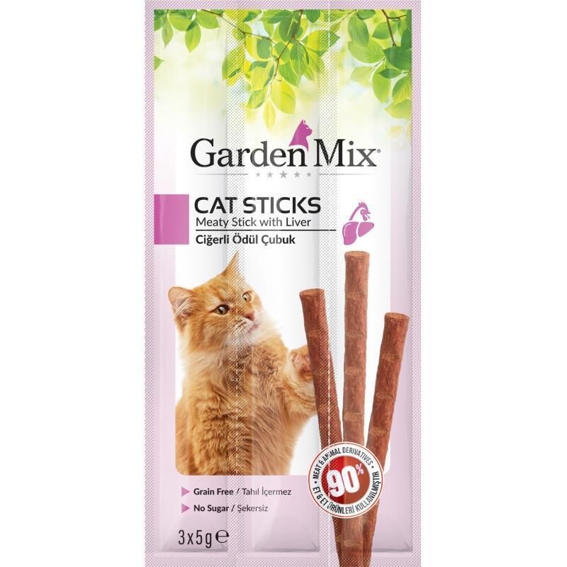 GardenMix Ciğerli Kedi Stick Ödül 3x5gr