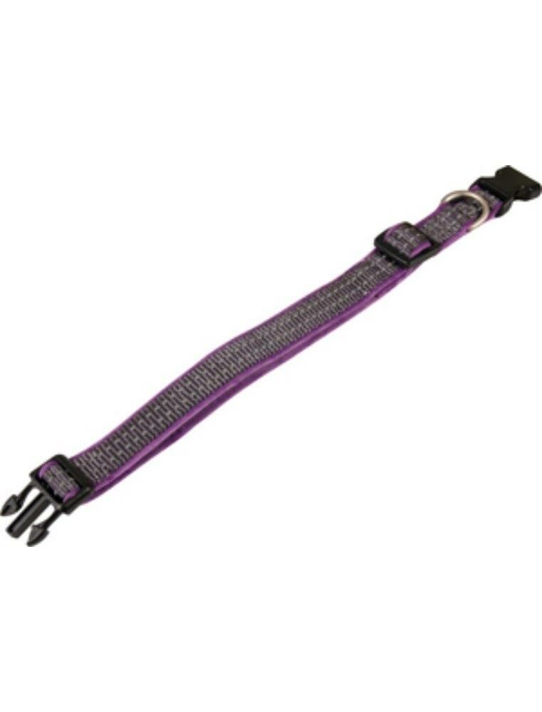 Flamingo Supersoft Köpek Boyun Tasması Mor-Gri 43-63cm/25mm (L)