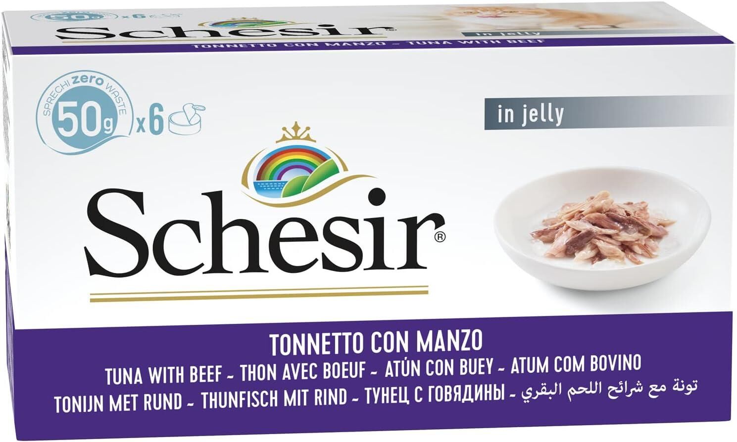 Schesir Multipack Ton Balıklı ve Biftekli Kedi Konservesi 6x50gr