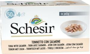 Schesir Multipack Ton ve Somon Balıklı Yetişkin Kedi Konservesi 6x50gr