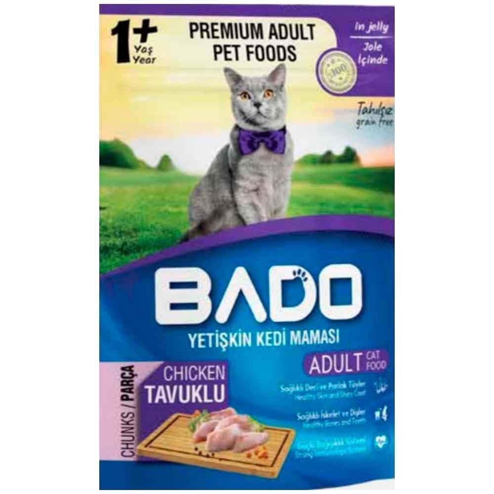 Bado Pouch Tavuklu Tahılsız Yetişkin Kedi Yaş Maması 85gr