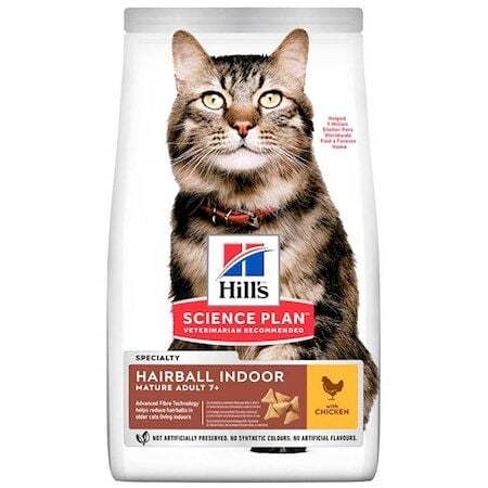 Hill's SP Tüy Yumağı Kontrolü Tavuklu +7 Yetişkin Kedi Maması 1.5KG