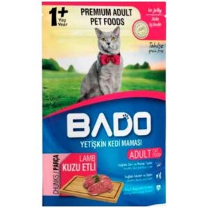 Bado Pouch Kuzu Etli Tahılsız Yetişkin Kedi Yaş Maması 85gr