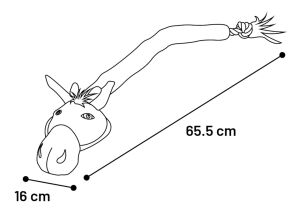Flamingo İpli Zürafa Köpek Oyuncağı 63,5cm