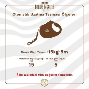 Doggie Otomatik Uzatma Tasması Master Seri Mavi 15Kg/5Mt