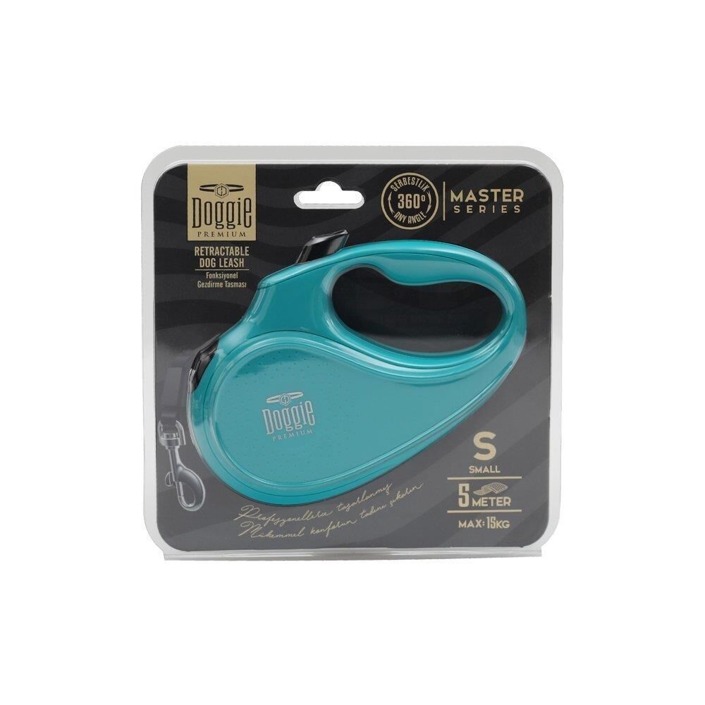 Doggie Otomatik Uzatma Tasması Master Seri Mavi 15Kg/5Mt