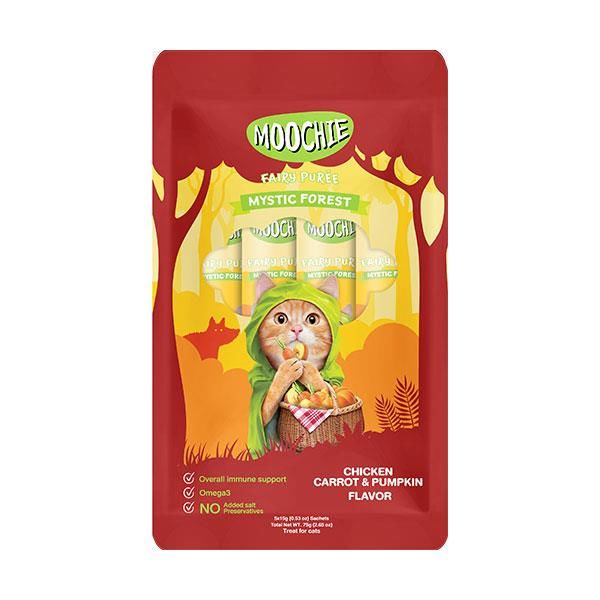 Moochie Sıvı Kedi Ödülü Tavuk-Havuç-Balkabağı 5x15gr