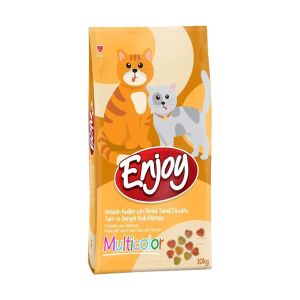 Enjoy Multicolor Tavuklu Yetişkin Kedi Maması 10kg