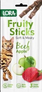 Lora Fruity Sticks Biftekli ve Elmalı Kedi Ödülü 3x5gr