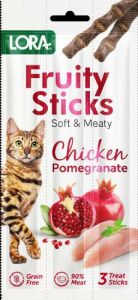 Lora Fruity Sticks Tavuk Etli ve Narlı Kedi Ödülü 3x5gr