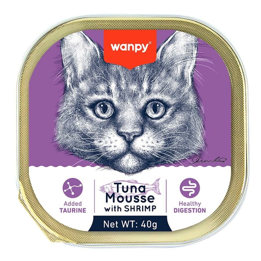 Wanpy Alutray Ton Balıklı & Karidesli Kedi Yaş Maması 40gr