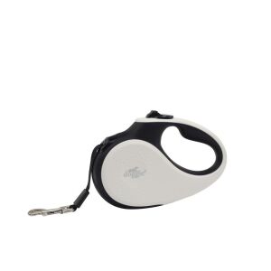 Doggie Otomatik Uzatma Tasması Soft Seri Beyaz 15Kg/5Mt