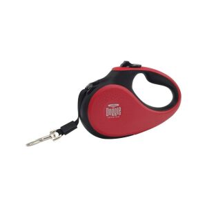 Doggie Otomatik Uzatma Tasması Soft Seri Kırmızı 12Kg/3Mt