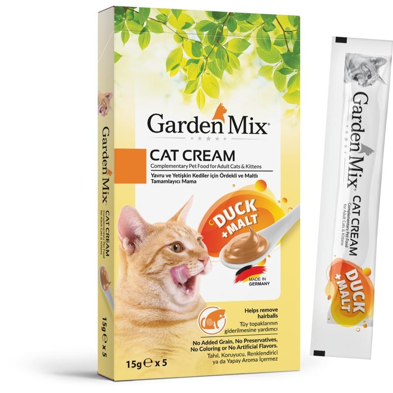 GARDEN MIX KEDİ KREMASI ÖRDEK+MALT 5x15GR