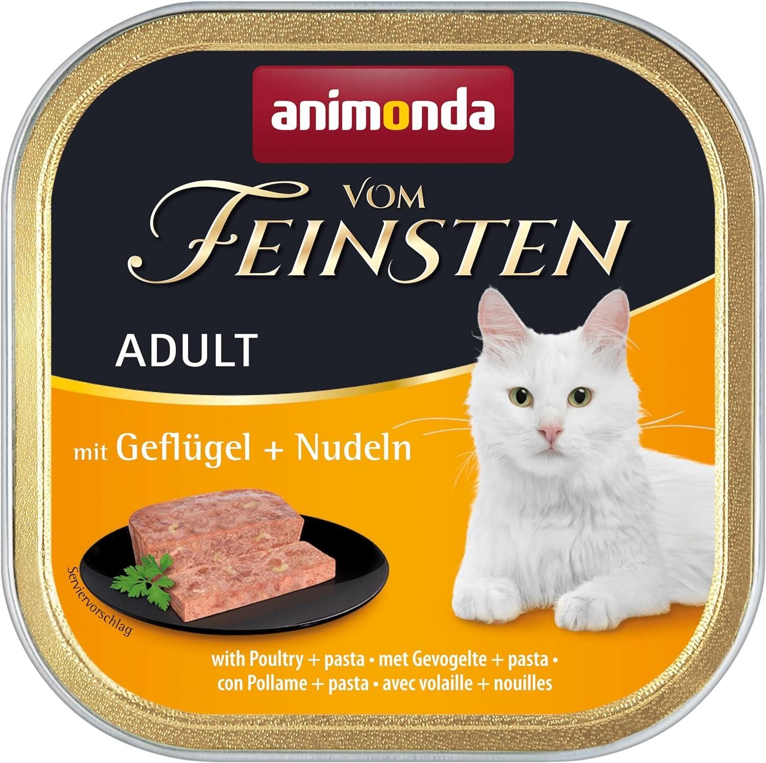 Animonda Vom Feinsten Kümes Hayvanlı ve Makarnalı Yetişkin Kedi Konservesi 100gr