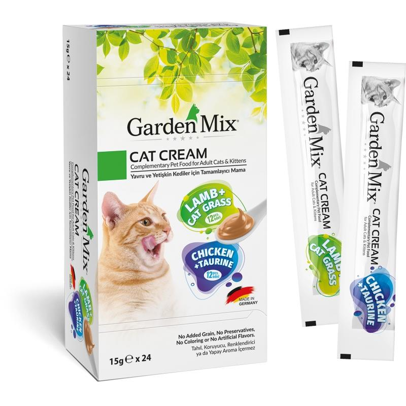 GARDEN MIX KEDİ KREMASI XXL TAVUK+KUZU 24x15GR