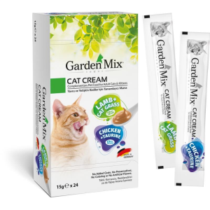 GARDEN MIX KEDİ KREMASI XXL TAVUK+KUZU 24x15GR