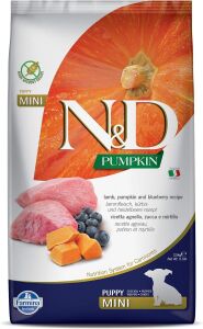 N&D DOG PUMPKIN TAHILSIZ KÖPEK KUZU & YABANMERSİNİ PUPPY MINI 2.5KG