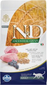 N&D ANCESTRAL GRAIN KUZU, KILÇIKSIZ BUĞDAY, YULAF & YABAN MERSİNİ YETİŞKİN KEDİ 1.5KG