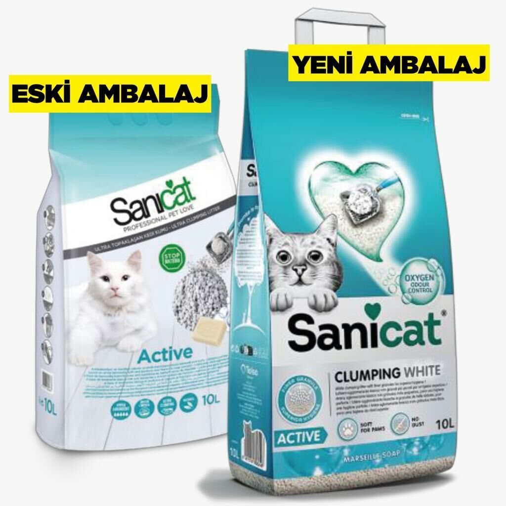 Sanicat Active Topaklaşan Marsilya Sabunu Kokulu Kedi Kumu 10lt