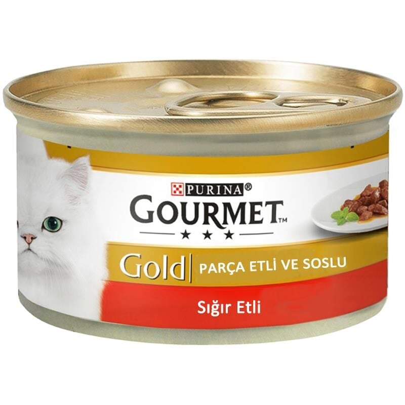 Gourmet Gold Savoury Sığır Etli ve Domatesli Kedi Konservesi 85gr