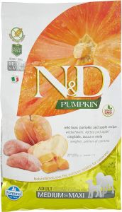 N&DPUMPKIN TAHILSIZ  KÖPEK  YABAN DOMUZU & ELMA YETİŞKİN MEDIUM & MAXI 2.5KG