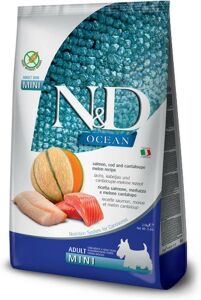 N&D OCEAN KÖPEK SOMON, MORİNA BALIĞI & KAVUN YETİŞKİN MINI 2.5KG