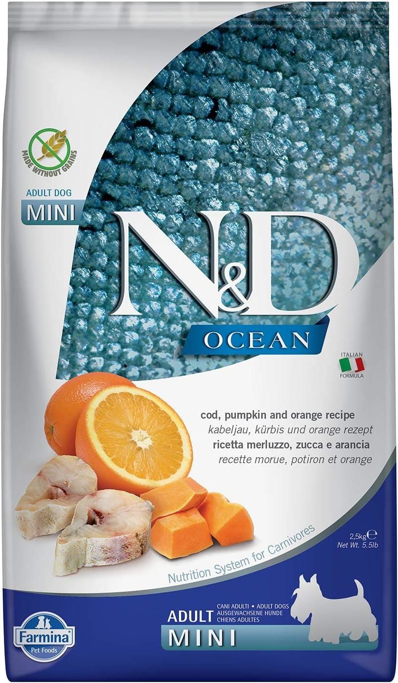 N&D OCEAN KÖPEK MORİNA BALIĞI, BALKABAĞI & PORTAKAL YETİŞKİN MINI 2.5KG