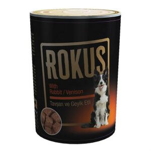 Rokus Tavşan ve Geyik Etli Yetişkin Köpek Konservesi 410gr